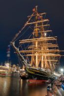 Avondvaart op een Klipper bij Amsterdam